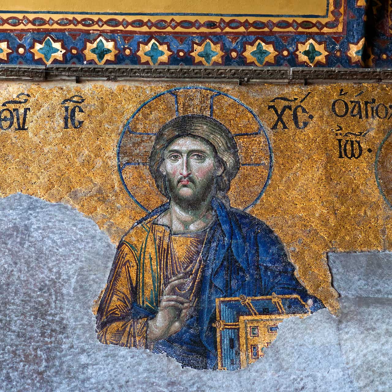 cristo pantocratore deesis mosaico santa sofia