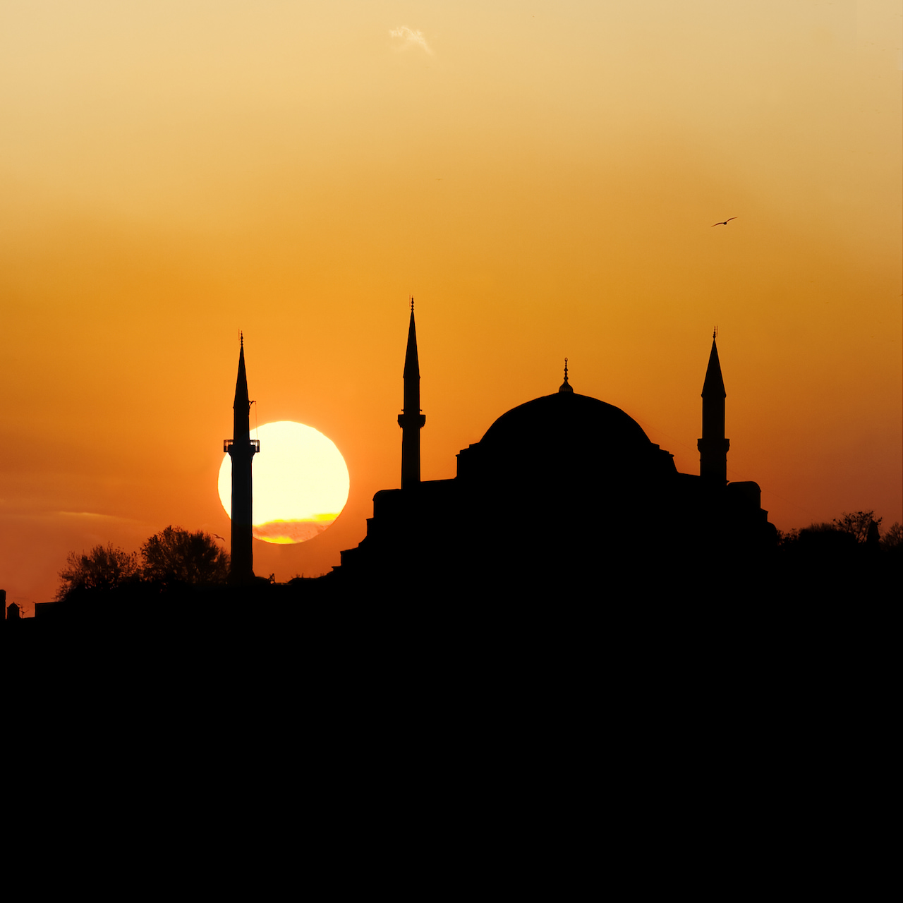 hagia sophia sunset