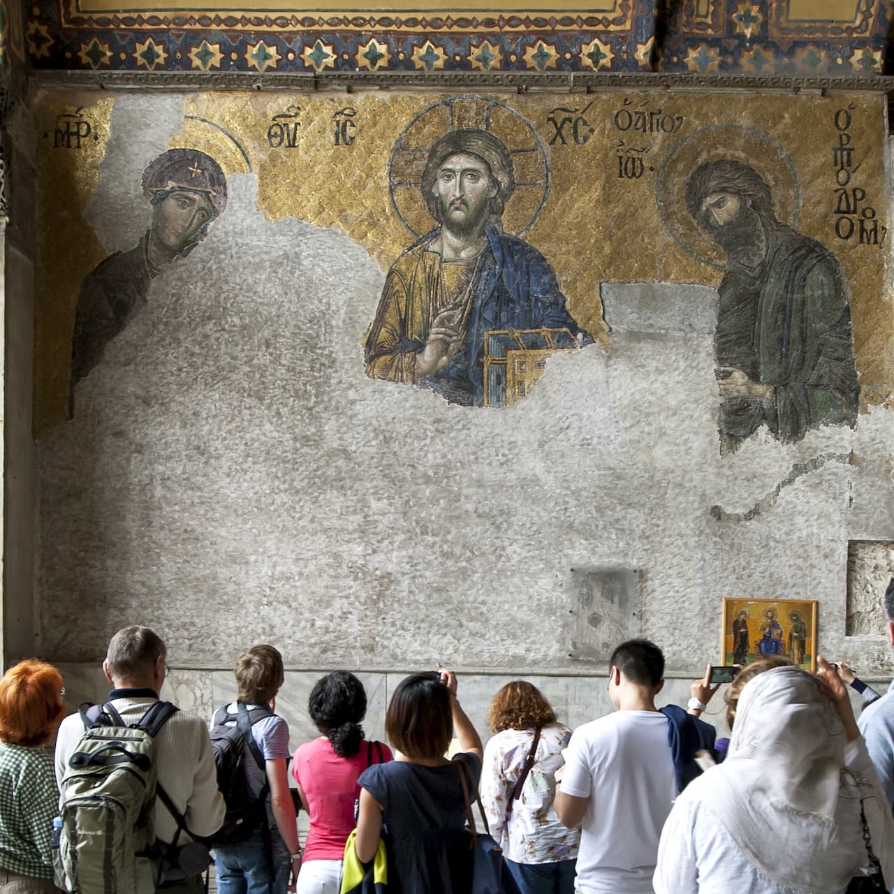 turisti deesis mosaico santa sofia